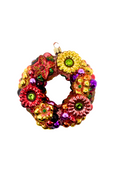 Load image into Gallery viewer, Floral Wreath Polish Glass Ornament