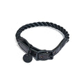 Load image into Gallery viewer, New! Matte Black Rope & Leather Cat & Dog Collar