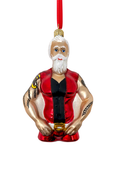 Load image into Gallery viewer, Full Throttle Santa Glass Christmas Ornament - Southlake Paws