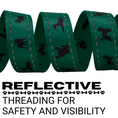 Load image into Gallery viewer, EcoBark Forest Green Dog Leash by Southlake Paws featuring padded comfort grip and reflective threading for safety.