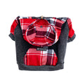 Load image into Gallery viewer, Frenchie Dog Hoodie - Scarlet Plaid