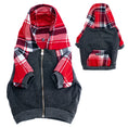Load image into Gallery viewer, Frenchie Dog Hoodie - Scarlet Plaid