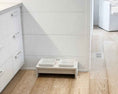 Load image into Gallery viewer, Bowsers Fresco Double Wood Dog Bowl Feeder in lunar