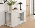 Load image into Gallery viewer, Bowsers Fresco Wood Dog Crate Furniture - Designer Indoor Crate and End Table
