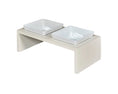 Load image into Gallery viewer, Bowsers Fresco Double Wood Dog Bowl Feeder in lunar