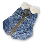 Furry Runner Coat Denim