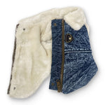 Furry Runner Coat Denim