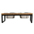 Load image into Gallery viewer, Wood & Metal Elevated Feeder