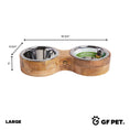 Load image into Gallery viewer, Wood & Metal Feeder Double Diner