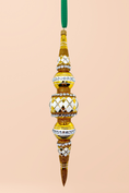 Load image into Gallery viewer, Gold Diamond Icicle Glass Ornament - Southlake Paws