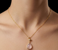 Load image into Gallery viewer, Pink Chalcedony Flamingo Necklace- 925 Sterling Silver