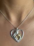 Load image into Gallery viewer, Fur-ever Bond Necklace- 925 Sterling Silver Two Tone