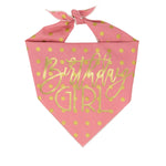 Gold Foil Birthday Girl Bandana