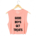 Load image into Gallery viewer, Good Boys Get Treats Crop Tank | Gift for Dog Moms | Made in USA
