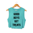 Load image into Gallery viewer, Good Boys Get Treats Crop Tank | Gift for Dog Moms | Made in USA