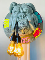 Graffiti Pop Art Bulldog Head Wall Mount