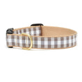 Load image into Gallery viewer, Gray Buffalo Check Dog Collar