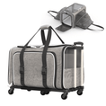 Load image into Gallery viewer, Katziela Rolling Rover Airline Compliant Expandable Wheeled Pet Carrier