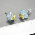 Load image into Gallery viewer, Aquamarine Butterfly Earrings