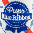 Load image into Gallery viewer, Pups Blue Ribbon | Squeaky Plush Dog Toy with Crinkle & Mesh Lining