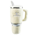Load image into Gallery viewer, Snuggly Cup - Ivory | Squeaky Plush Dog Toy with Crinkle & Mesh Lining