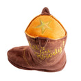 Load image into Gallery viewer, Brown Cowboy Boot | Squeaky Plush Dog Toy with Crinkle & Mesh Lining