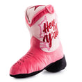 Load image into Gallery viewer, Pink Cowgirl Boot | Squeaky Plush Dog Toy with Crinkle & Mesh Lining