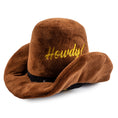 Load image into Gallery viewer, Brown Cowboy Hat | Squeaky Plush Dog Toy with Crinkle & Mesh Lining