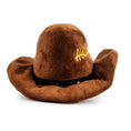 Load image into Gallery viewer, Brown Cowboy Hat | Squeaky Plush Dog Toy with Crinkle & Mesh Lining