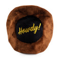 Load image into Gallery viewer, Brown Cowboy Hat | Squeaky Plush Dog Toy with Crinkle & Mesh Lining