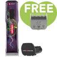 Load image into Gallery viewer, Purple Saphir Cordless Clipper One Battery with 4F Blade by Heiniger