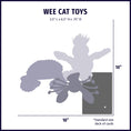Load image into Gallery viewer, HuggleKats® Water Critters Bucket of Cat Toys, 12 Pack size chart