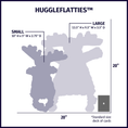 Load image into Gallery viewer, Reggie Raccoon HuggleFlatties™ Durable Plush Dog Toy size chart