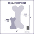 Load image into Gallery viewer, HuggleFleece® 2' Plush Bone Dog Toy size chart