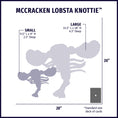 Load image into Gallery viewer, McCracken Lobsta™ Knottie® Plush Dog Toy size chart