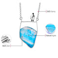 Load image into Gallery viewer, 925 Sterling Silver Natural Agate Penguin Pendant Necklace