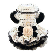Designer Chanel-Inspired Tweed Dog Dress Coat