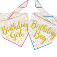 Load image into Gallery viewer, Happy Birthday Boy or Girl Tie Dog Bandana