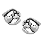 Heart and Paw Print Post Earrings, Close To My Heart