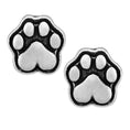 Load image into Gallery viewer, Heart and Paw Print Post Earrings, Heart Paws