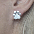 Load image into Gallery viewer, Heart and Paw Print Post Earrings, Unconditional Love