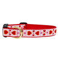 Load image into Gallery viewer, Up Country Heart to Heart Narrow Cast Brass Dog Collar