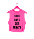 Load image into Gallery viewer, Good Boys Get Treats Crop Tank | Gift for Dog Moms | Made in USA