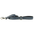 Load image into Gallery viewer, Houndstooth Black & White Velvet Essential Dog Leash