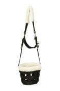 Load image into Gallery viewer, Huntley Fleece Padded Nylon Grazing Muzzle, Black