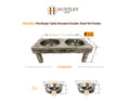 Load image into Gallery viewer, Huntley Pet Berjen Table Elevated Double Bowl Pet Feeder, Brown Wash