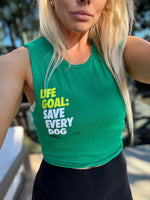 Life Goal: Save Every Dog Crop Tank | Gift For Dog Mom