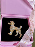 Load image into Gallery viewer, For the Love of Poodles, Crystal Brooch