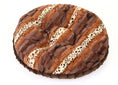 Load image into Gallery viewer, Exotic Fur Brown/Gold & Chocolate Mink Bagel Bed