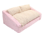Baby Pink Mink & Cream Mink Sofa Bed